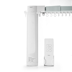 Kerr Smart Curtain Motor & Adjustable Set (Track, Motor & Remote) Supports One Touch, Remote, APP & Voice Control | Compatible with Alexa and Google Home, Size 1.8M-3.0M Adjustable, Zigbee.